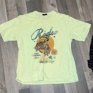 Rodeo Graphic T-Shirt in Light Yellow